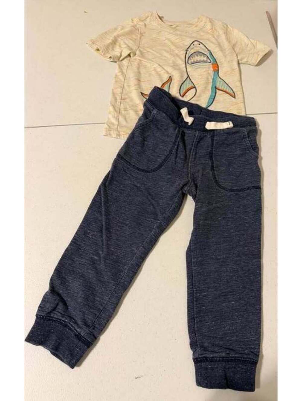 Carter's Toddler Boy 4T Shark Shirt and Jogger Pants Set